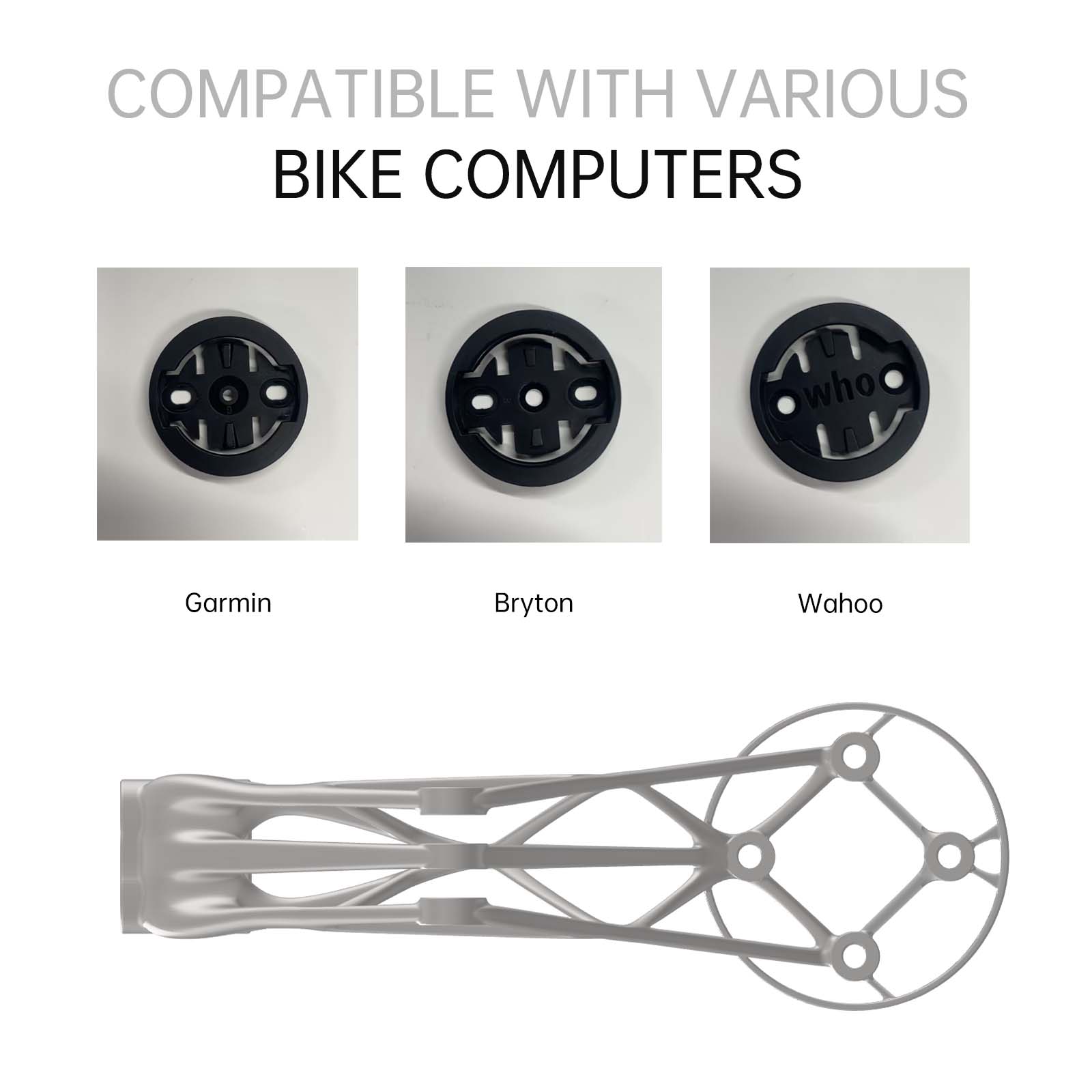 GIANT 10th Generation TCR 3D-Printed Titanium Bike Computer Mount, Samassi Ultra-Light High Strength Bike Mount, Fully Hollowed Design, compatible with various bike computers.